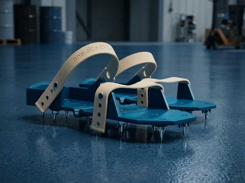 One-Size EVA Spike Shoes Fit Range Considerations one-size EVA spiked shoes for epoxy flooring contractors