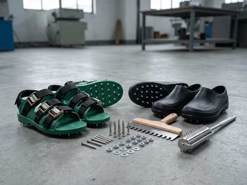 EVA one-piece spiked shoe for long-shift epoxy floor work EVA material one-piece integrated epoxy spiked shoes